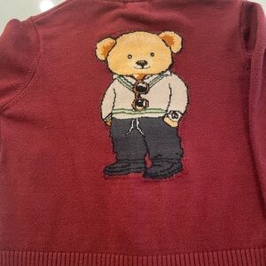 Chic Women's Red Bear Cardigan